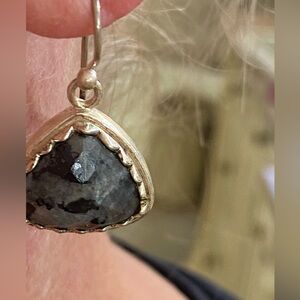 Studio Barse Silver and Gray Stone Earrings